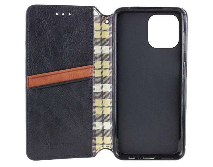 Чехол-книга кожанный Getman Cubic iPhone 13/14, черный