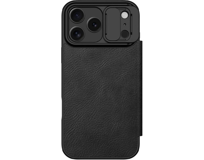 Чехол-книга кожанный Nillkin Qin Pro Camshield iPhone 17 Pro Max, Black