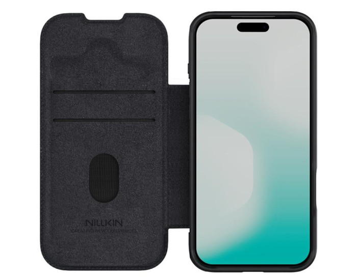 Чехол-книга кожанный Nillkin Qin Pro Camshield iPhone 17 Pro Max, Black