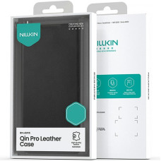 Чехол-книга кожанный Nillkin Qin Pro Camshield iPhone 17 Pro Max, Black