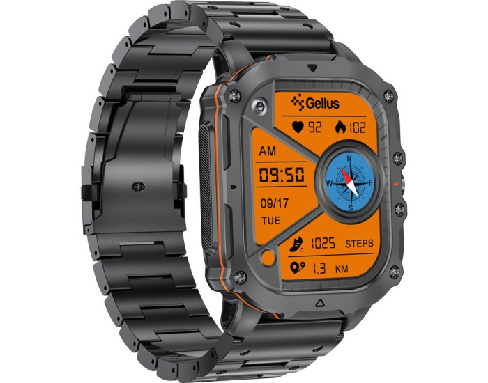 Часы умные Gelius Pro Tactical Heavy (GP-SW016) - Black Chrome