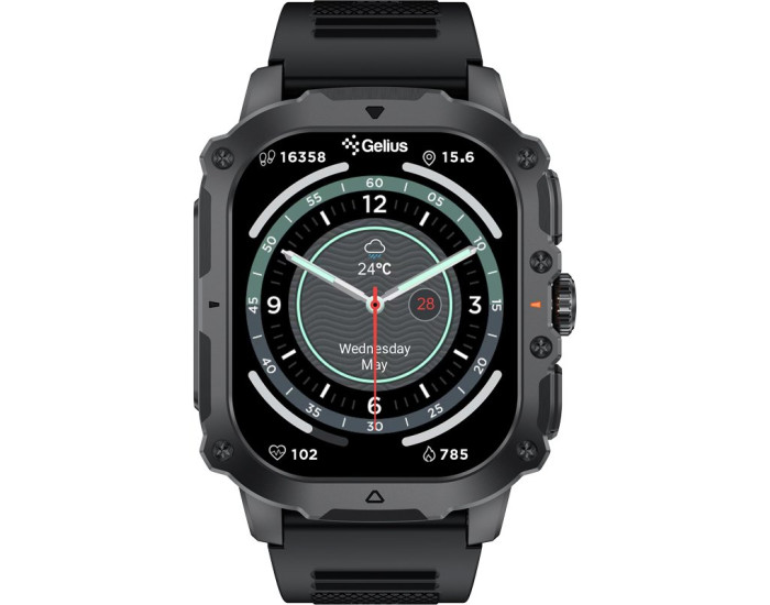 Часы умные Gelius Pro Tactical Heavy (GP-SW016) - Black Chrome