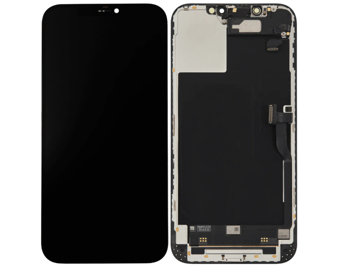 Дисплей с сенсорным экраном (модуль) iPhone 12 Pro Max, черный с верхним шлейфом, оригинал