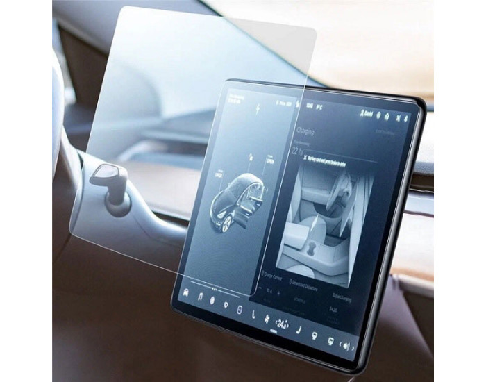 Защитное стекло Baseus 0.3mm Full-glass Crystal Anti-fingerprint for Tesla Model 3/Y 15" (SGBL062402) прозрачное