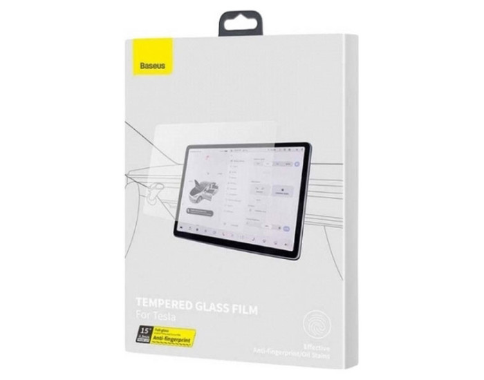 Защитное стекло Baseus 0.3mm Full-glass Crystal Anti-fingerprint for Tesla Model 3/Y 15" (SGBL062402) прозрачное