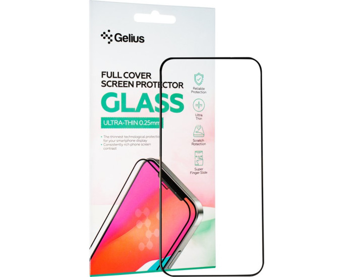 Защитное стекло Gelius Full Cover Ultra-Thin 0.25mm iPhone 16 Pro Max (черный  Black)