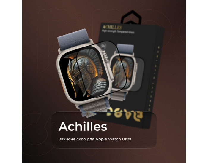 Защитное стекло Proove Achilles Apple Watch  Ultra /Ultra 2/3 49 mm, Black