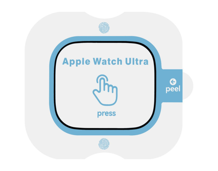 Защитное стекло Proove Achilles Apple Watch  Ultra /Ultra 2/3 49 mm, Black