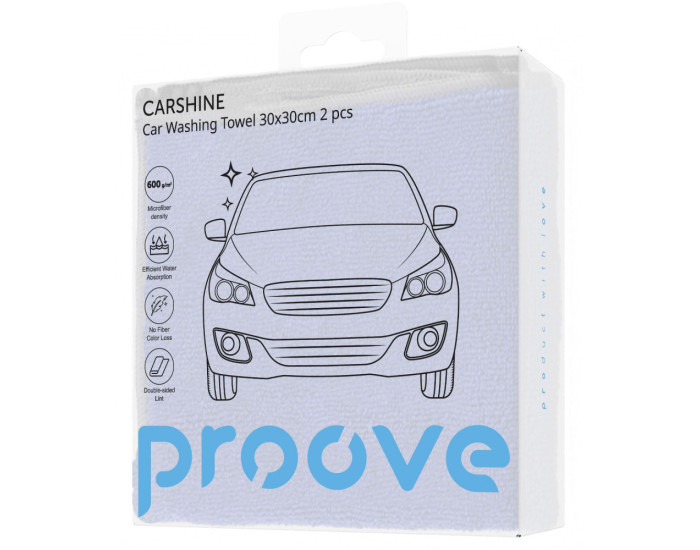 Полотенце для авто Proove Carshine Микрофибра (30*30cm) 2ps (Blue)