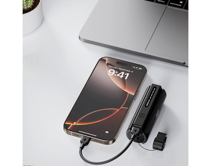 Портативна батарея (Power Bank) XO PR281 for Lightning з ліхтариком 5000mAh, чорний