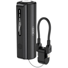 Портативна батарея (Power Bank) XO PR281 for Lightning з ліхтариком 5000mAh, чорний