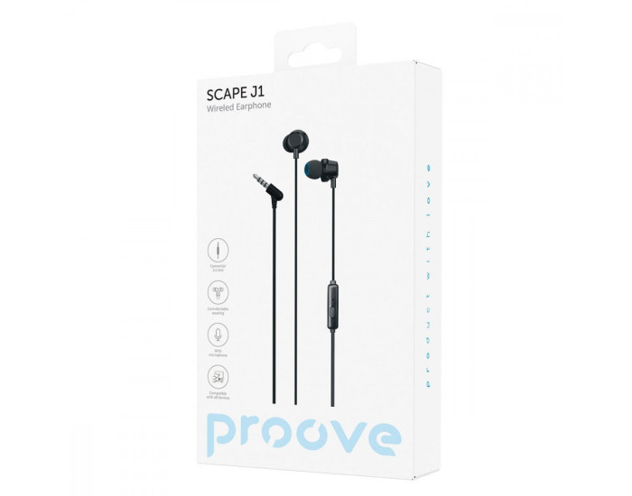 Провідні навушники Proove Scape J1 (3.5mm) Black