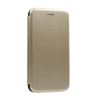 Чехол-книга (кожа) Xiaomi Redmi 12, золото