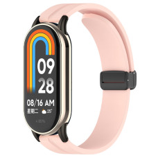 Ремешок силиконовый Line Magnetic для Xiaomi Mi Band 8/9. Pink