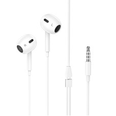 Проводные наушники 3,5 Hoco M101 Max Crystal Grace Wire-Controlled Earphones с микрофоном (Белый / White)