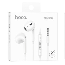 Проводные наушники 3,5 Hoco M101 Max Crystal Grace Wire-Controlled Earphones с микрофоном (Белый / White)