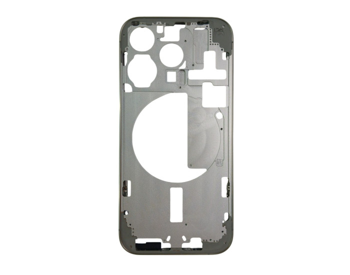 Рамка кріплення корпуси iPhone 15 Pro Max, Natural Titanium з кнопками и сіткою (EU)