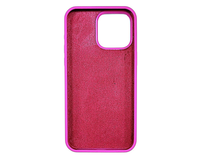 Чохол-силікон оригінал Full Soft Matte (no logo) iPhone 15 Pro Max, Малиновий