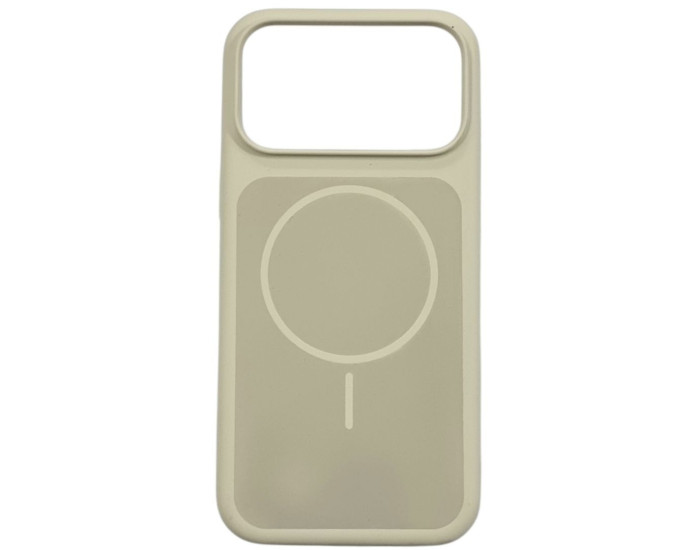 Чехол-силикон Velvet Ring MagSafe iPhone 17 Pro Max, кремовый