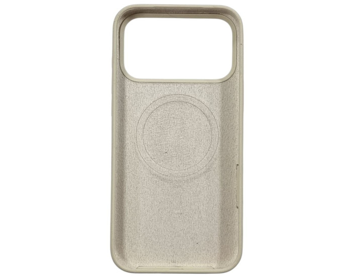 Чехол-силикон Velvet Ring MagSafe iPhone 17 Pro Max, кремовый
