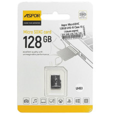 Карта пам'яті Aspor MicroSDHC 128GB UHS-III (Class 10) (тільки карта)