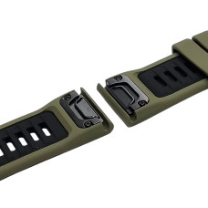 Ремінець для Garmin 22mm, оливковий/чорний