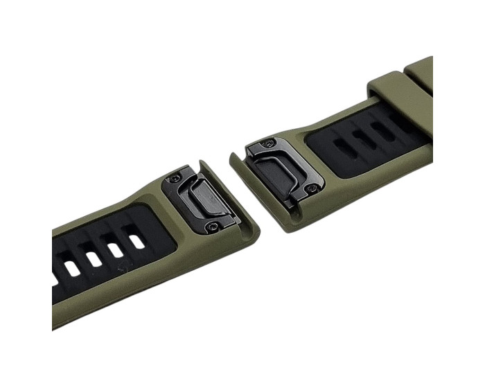 Ремінець для Garmin 26mm, оливковий/чорний