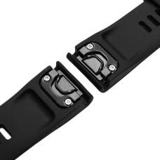 Ремінець шкіра + силікон для Garmin 20mm, чорний