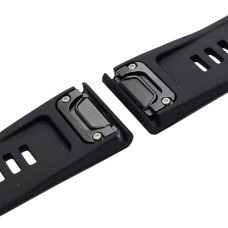 Ремінець шкіра + силікон для Garmin 22mm, чорний