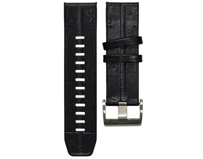 Ремінець шкіряний для Garmin 26mm, чорний