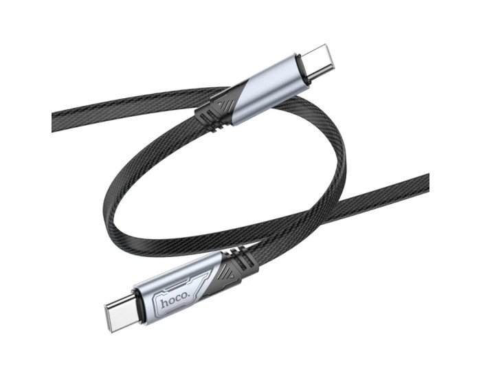 Кабель USB-C Hoco U119 Machine charging data cable Type-C to Type-C (60W/1,2m) чорний