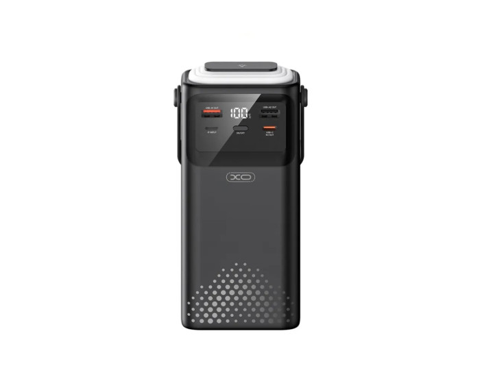 Портативна батарея (Power Bank) XO PR285 (PD20W+QC22.5W) Four cables + Lighting 30000 mAh, чорний