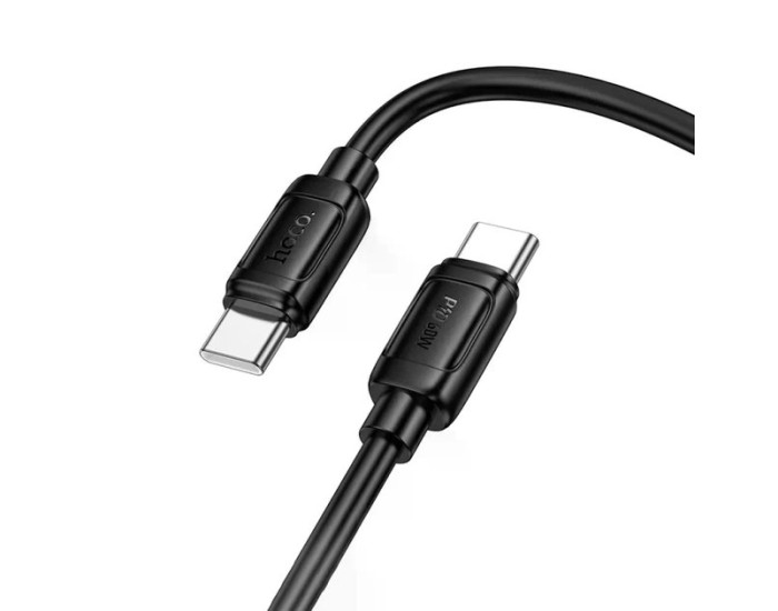 Кабель USB-C Hoco X115 Surpass charging Type-C to Type-C (600W/1.2m) черный