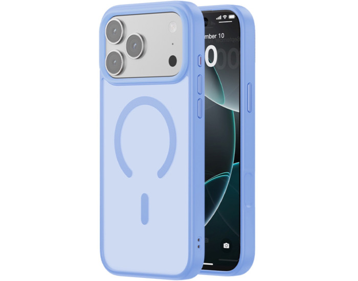 Чехол-силикон Blueo Skin Friendly Frosted with MagSafe iPhone 17 Pro Max, голубой