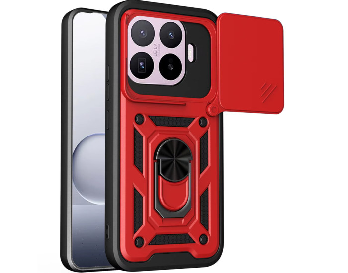 Чохол-Ударостійкий Camshield Serge Ring Xiaomi 17T Pro, червоний