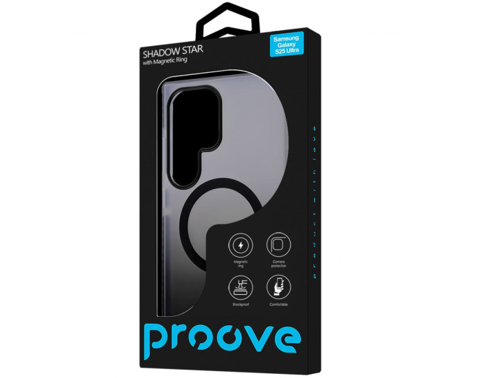 Чехол-силикон Proove Shadow Star Case with MagSafe Ring Samsung S25 Ultra, синий