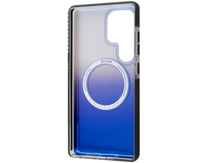 Чехол-силикон Proove Shadow Star Case with MagSafe Ring Samsung S25 Ultra, синий