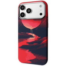Чехол-силикон Proove Pixel Case with MagSafe Ring iPhone 17 Pro/18 Pro, Red moon