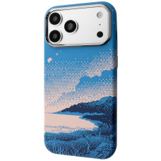 Чехол-силикон Proove Pixel Case with MagSafe Ring iPhone 17 Pro/18 Pro, Blue river