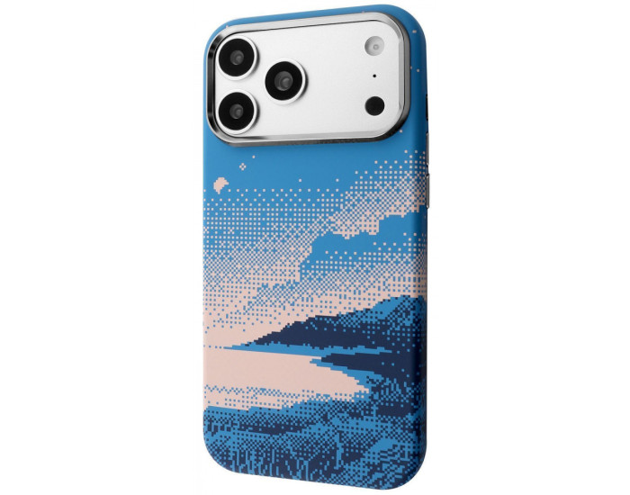 Чехол-силикон Proove Pixel Case with MagSafe Ring iPhone 17 Pro Max/18 Pro Max, Blue river
