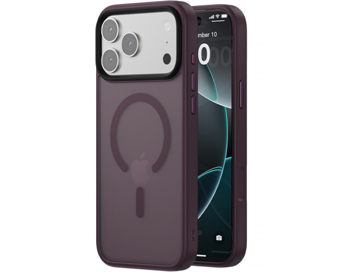 Чехол-силикон Ummi Colorful with MagSafe iPhone 17 Pro/18 Pro, вишнёвый