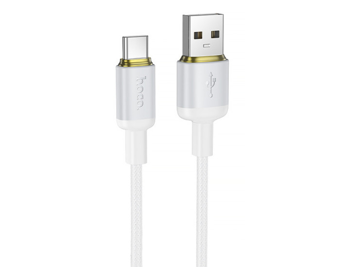Кабель USB Hoco X128 Benefit USB to Type-C (36W/1m) белый