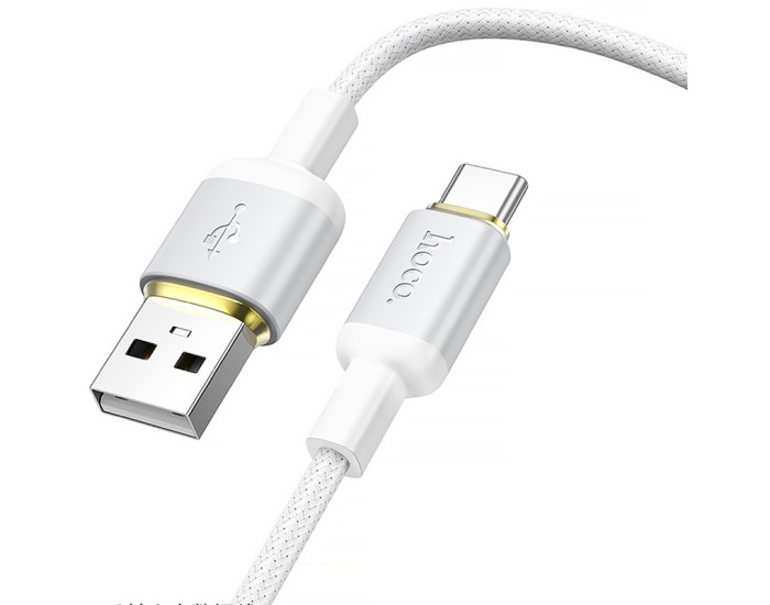 Кабель USB Hoco X128 Benefit USB to Type-C (36W/1m) белый