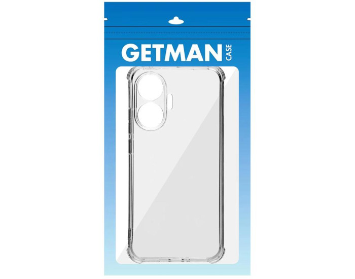 Чехол-силикон Getman Ease logo усиленные углы Full Camera Xiaomi Poco F7, прозрачный