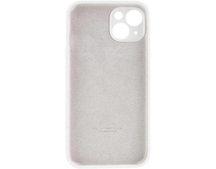 Чехол-силикон оригинал Full Camera Soft Matte iPhone 14 (Белый / White)