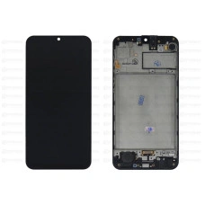 Дисплей з сенсорним екраном (модуль) Samsung M305, M30 / M215, M21 , чорний, з рамкою OLED