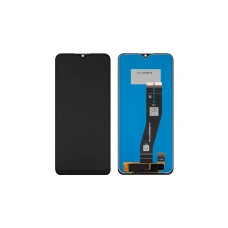 Дисплей з сенсорним екраном (модуль) Samsung A037G A03s, чорний, чорний шлейф, оригінал, 162mm x 72 mm
