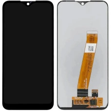 Дисплей з сенсорним екраном (модуль) Samsung A015 A01, чорний c широким конектором