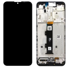 Дисплей з сенсорним екраном (модуль) Motorola XT2127 Moto G10, чорний з рамкою