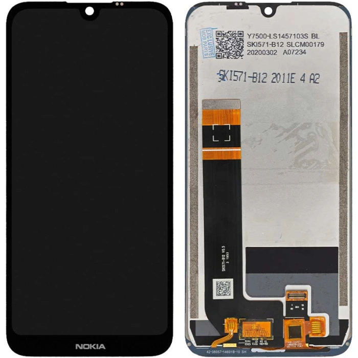 Дисплей з сенсорним екраном (модуль) Nokia 1.3 TA-1205/TA-1207/TA-1216, чорний